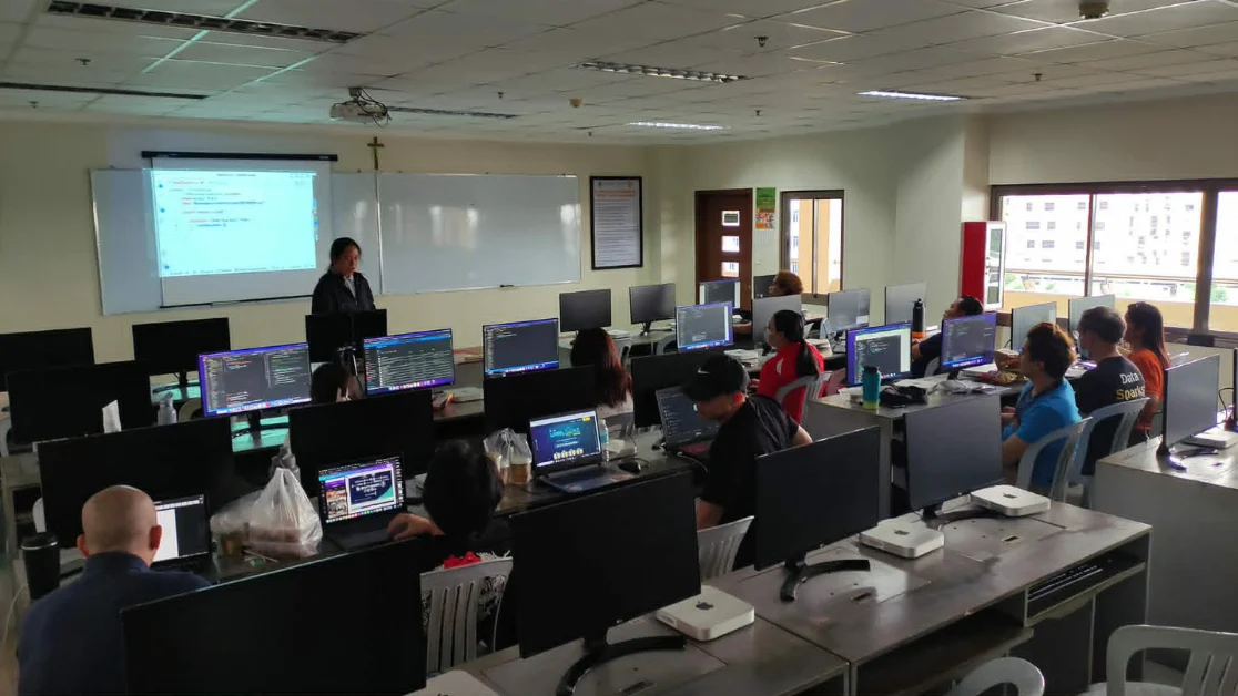 Professionals upskilling during a BLOKC corporate Web3 training session